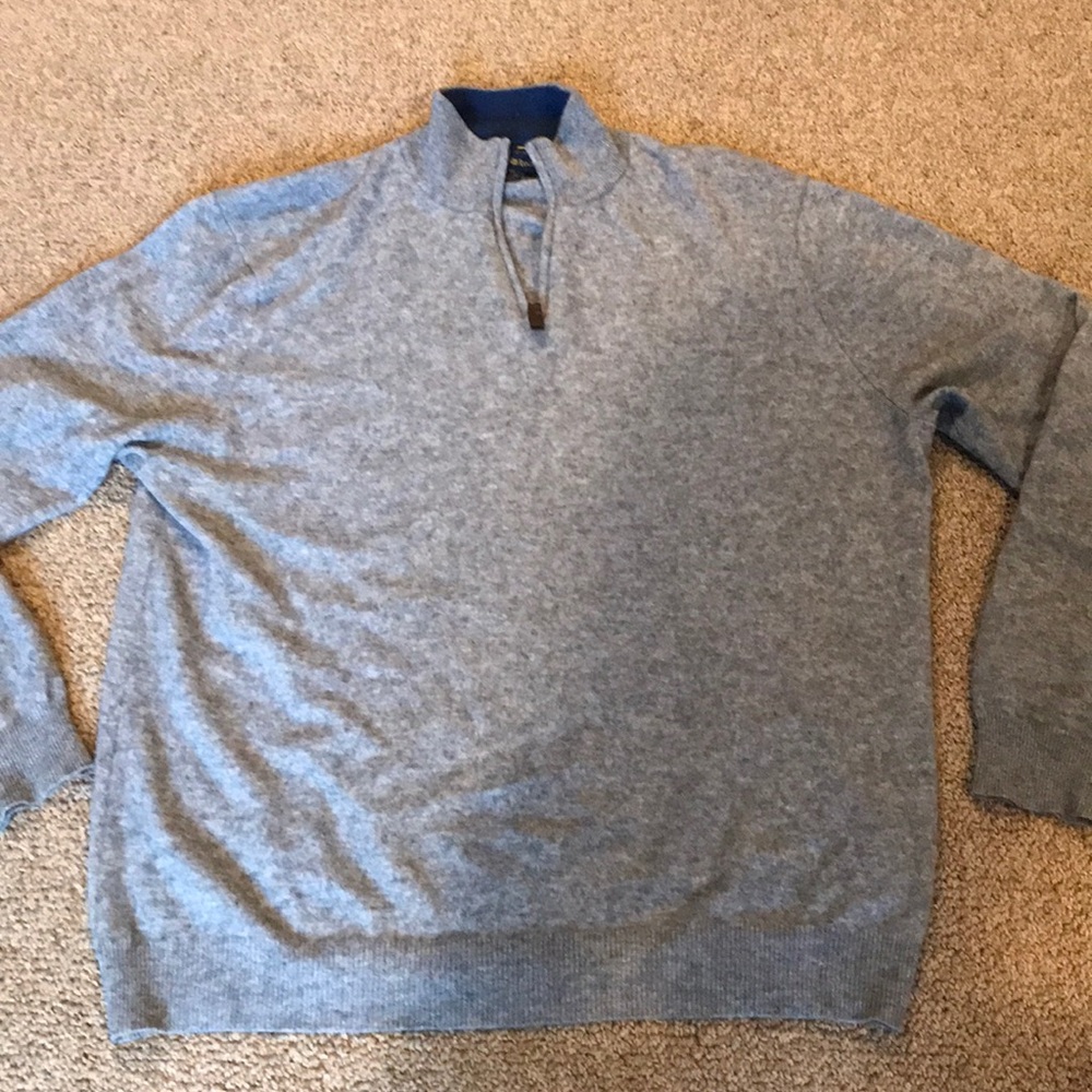 Men’s Quarter Zip 100% Cashmere Sweater